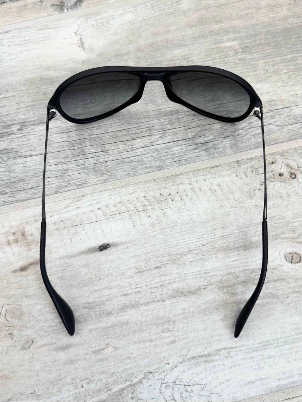 Ray Ban Alex Black Rubber Pilot Sunglasses